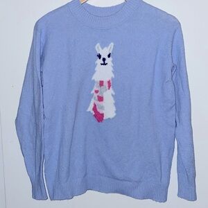Blue Llama Sweater, Loft, size XS, very good condition